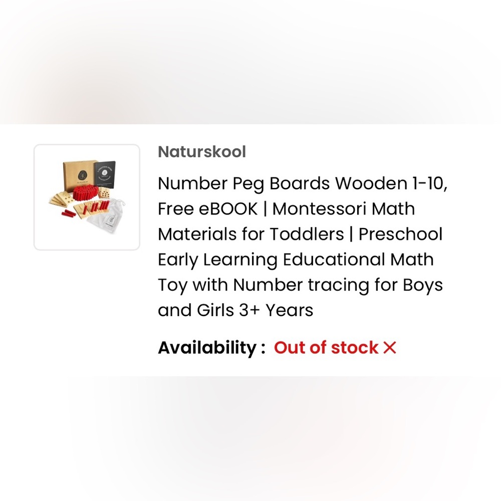 Naturskool Wooden Educational Math Toy - Picture 2 of 3